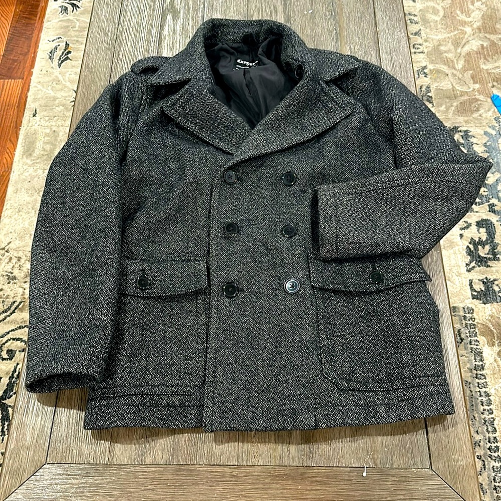 Like New Men’s Express Wool Pea coat- worn 2x.